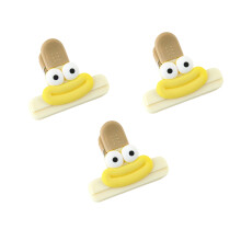 Lot de 3 Clips de sac à poignée en Silicone souple, pour-Jaune S
