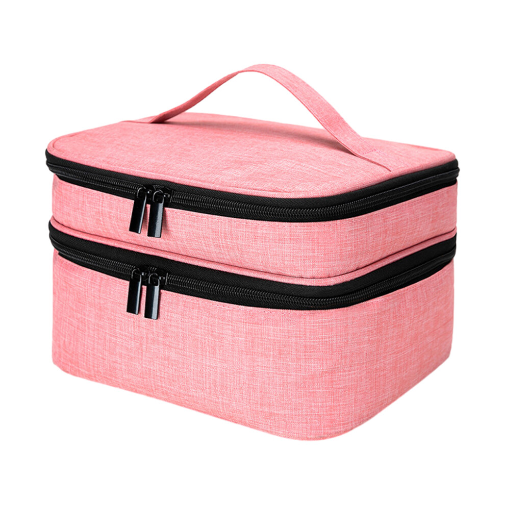 Pink (Pink) Portable Nail Polish Carrying Case Easy Access And Storage Durable