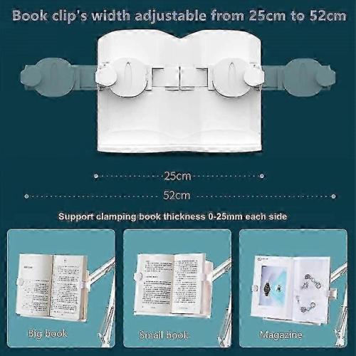Desktop Long Arm Book Holder for Kids, Multi-Angle Rotating Reading Stand, Bed Book Rack 2