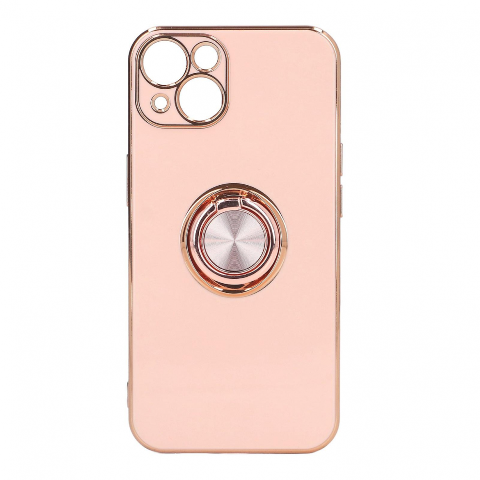 Rose Gold Glitter Ring Stand Case Compatible With Iphone 13 - Ultra Thin, Shockproof, Light Pink Pink,Gold 9408048836109