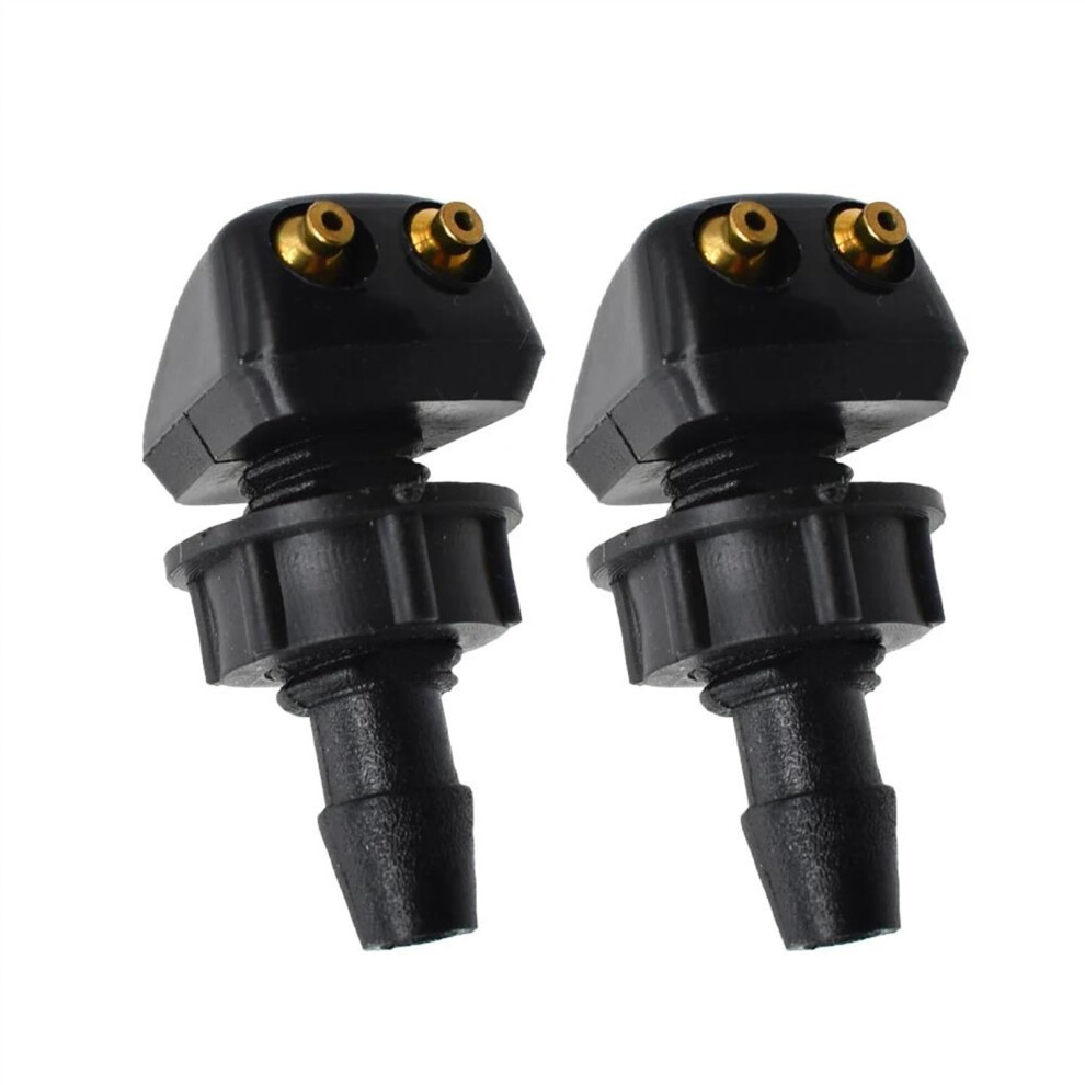 Windshield Washer Jet Compatible Universal Front Windshield Wiper Nozzle Sprayer 2Pcs Nozzles With Connector 9105992346165