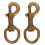 2 coleiras pets c/ fivela metálica, giratório e (bronze) 11