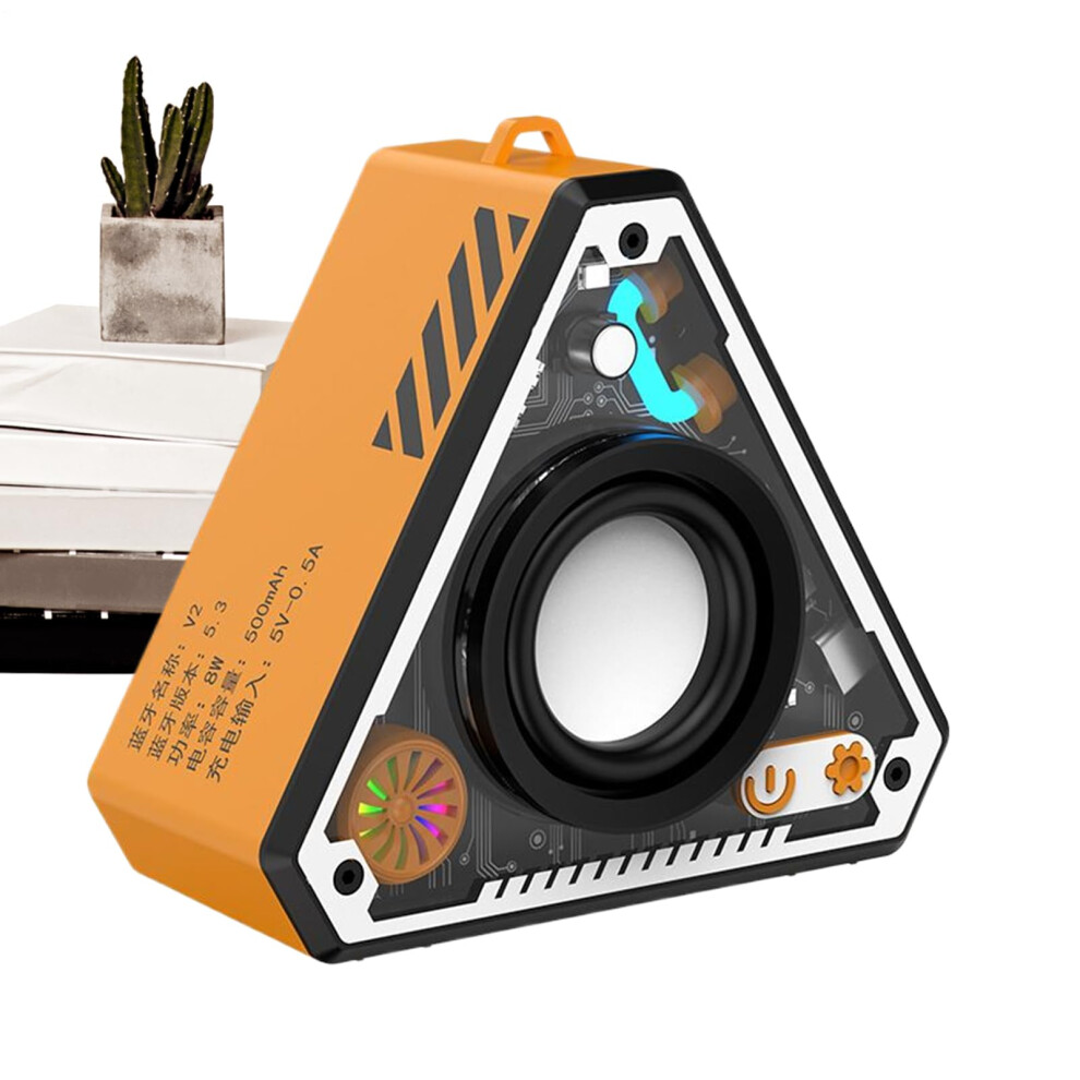 Portable Speakers Bluetooth Wireless Subwoofer, Desktop Bass Audio Amplifier Boombox, Rechargeable For Pool Patio Orange 9339159416587