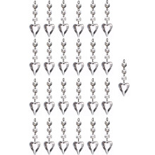 Glass Crystals Beads, Elegant Decoration For Chandeliers, Wedding Decorations 25Pcs Clear Crystal Teardrop, K9 Crystal Glass Chandelier Prism Pendants