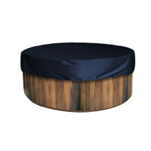 Cordón ajustable seguro, protector de spa para exteriores con cubierta impermeable de tela recubierta de PVC duradera y cubierta de protección UV,