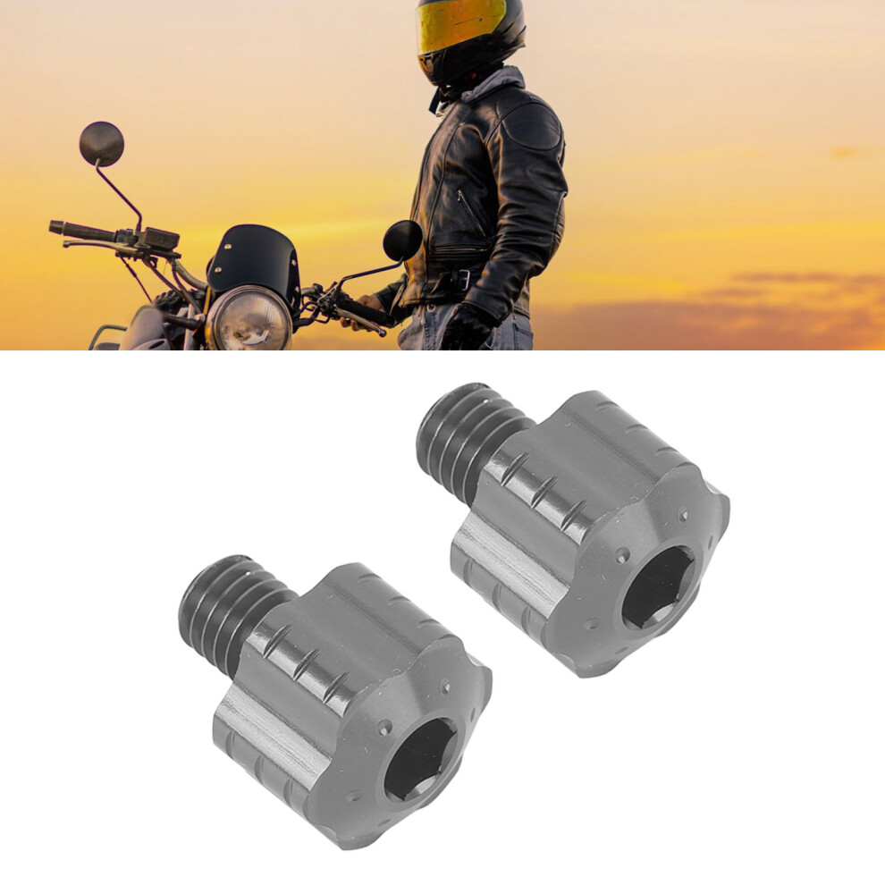 2Pcs Aluminum Alloy Motorcycle Rearview Mirror Adapter Bolts Ti Color 8Mm Mount 6951363693825