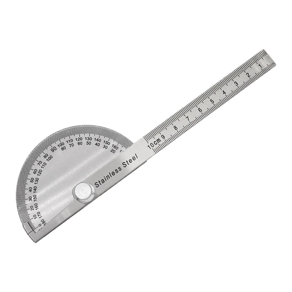 Angle Protractor Stainless Steel | 10Cm, Angle Finder, Construction Drawing 9339159417454