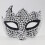 Rhinestones Masquerade Masks Half Face-diamond prince black 6