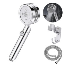 (Silver) Handheld Shower Heads With Hose And Holder