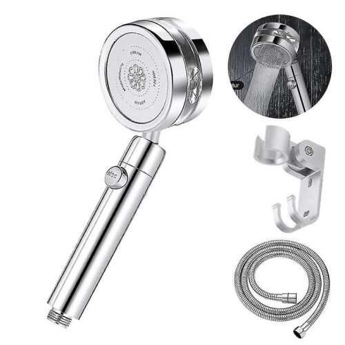 (Silver) Handheld Shower Heads With Hose And Holder