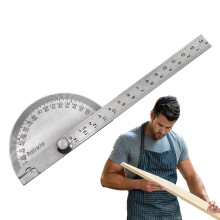 Protractor Angle Finder 14cm, 180 Degrees Angle Ruler Gauge for Construction Drawings, Geometry Math Tool