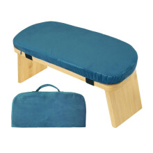 Ergonomic Meditation Stool With Cushion, Blue Prayer Bench, Kneeling Chair, Prayer Seat for Meditation