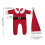 Newborns Photoshooting Props Santa Hat Footed Romper Posing 2