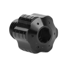2 Stück 10 mm Aluminiumlegierung Spiegel-Lochstopfen Schwarz