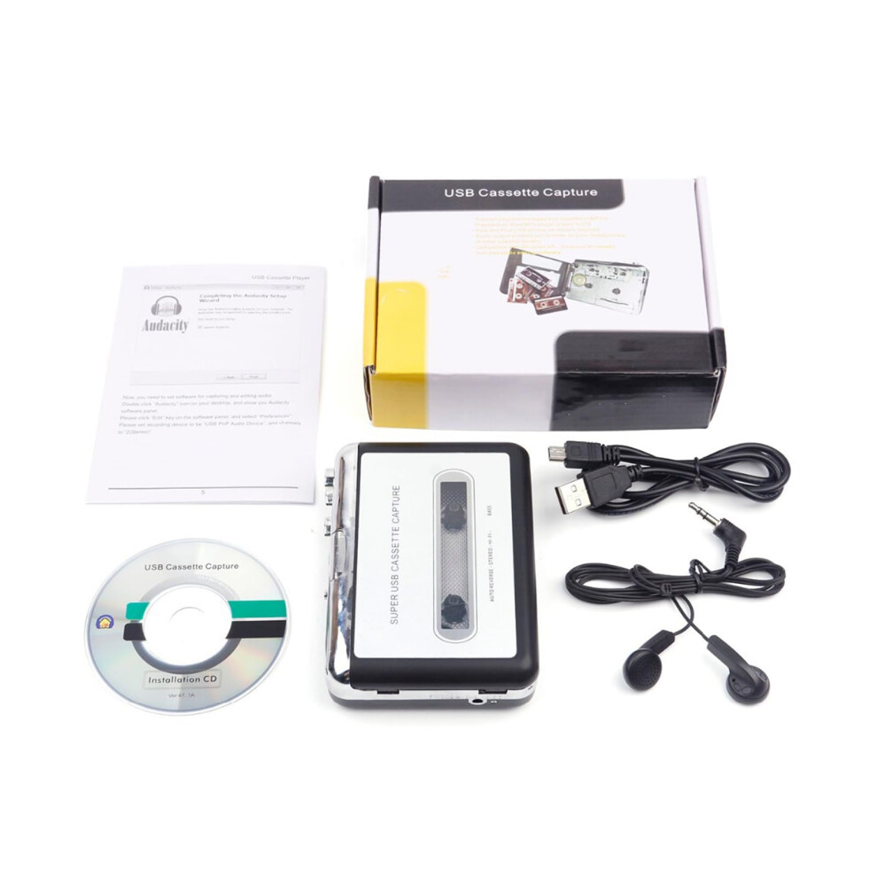 Portable Usb Cassettes Tape To Mp3 Converter For Digitizing Analog Sound To Mp3 Files Without Software Installation 9339159417805