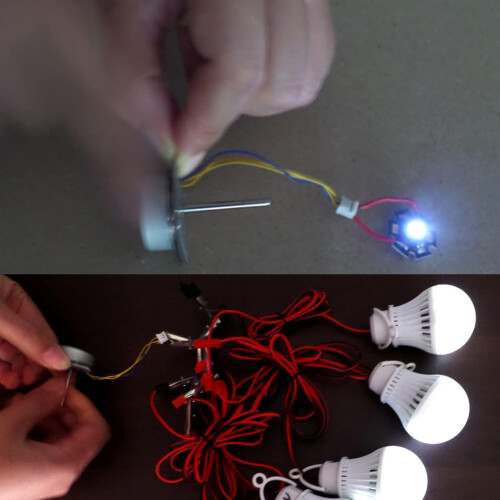 3Phase ACMicro Brushless Generator Hand Generator Motor Model Science Education Kit Compact Size Plastic Housing 1