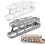(white and grey) Egg Dispenser, Space-saving Rolling Eggs Dispenser Automatic Organizer For Refrigerator Storage 1