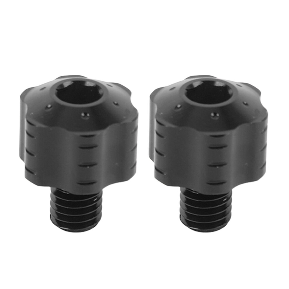 2Pcs Aluminum Alloy Motorcycle Rearview Mirror Adapter Bolts For 8Mm Mount Black 8711363693854
