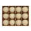12pcs Elegant Flocking Christmas Tree Baubles-Pure beige 1