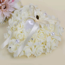 Heart Shape Rose Foam Ring Box Cushion Holder Ring Box Accessory For Wedding Decor Foam Rose Heart