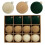 12pcs Elegant Flocking Christmas Tree Baubles-Pure beige 7