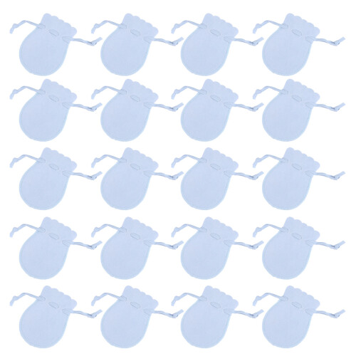 20 sacolas presente azul com cordão para doces e necessaire