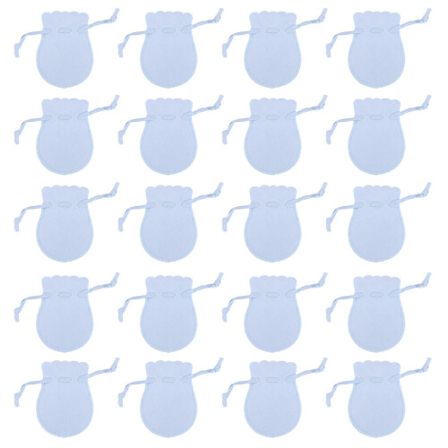 20 sacolas presente azul com cordão para doces e necessaire 2