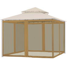 Tela mosquiteira resistente para gazebo, universal e resistente às intempéries, protege contra mosquitos, fácil de instalar com zíper,