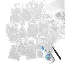 Käsintehdyt DIY-kirjanmerkit personointiin, kirkkaat Drift-pullokirjanmerkit pitsinauhaliimalla ja pinseteillä, koristeelliset lukutarvikkeet,