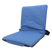 Outdoor Folding Bleacher Chair Cushion, Blue, Portable, 300D PVC Fabric