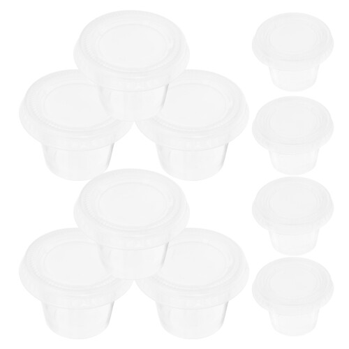 100 Unidades 30 Ml Desechables Con Para Salsas Y Postres