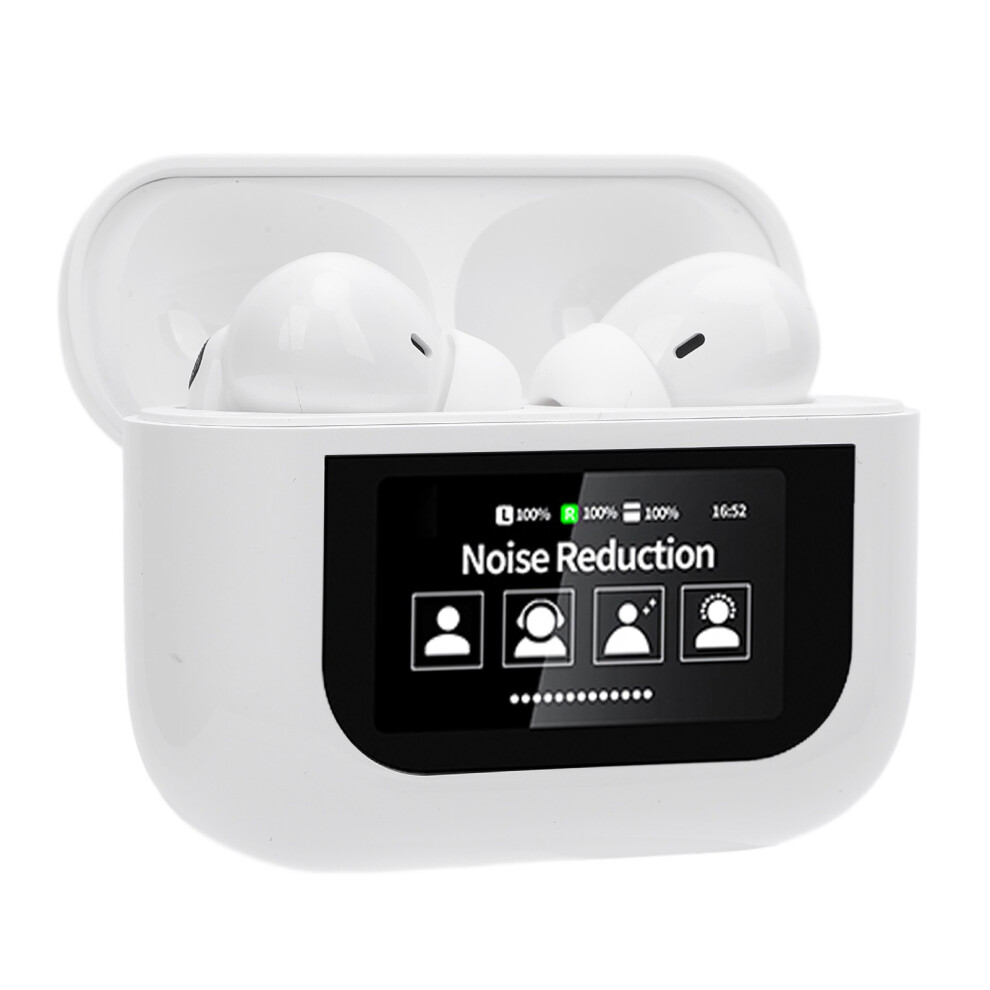 144-Language Translation Earbuds With Touch Screen, Bluetooth 5.4, White 7901363698855