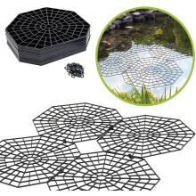 Rede de proteção para lagos de peixes e carpas, feita de plástico resistente, com compatibilidade universal. Protege contra gatos, pássaros e