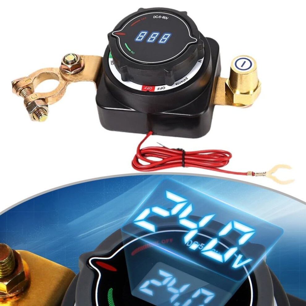 Multipurpose Battery Disconnect Switch With Voltmeter For Rv, Yacht And Heavy Trucks 300A 12V 24V 36V 48V Systems 9339159419397