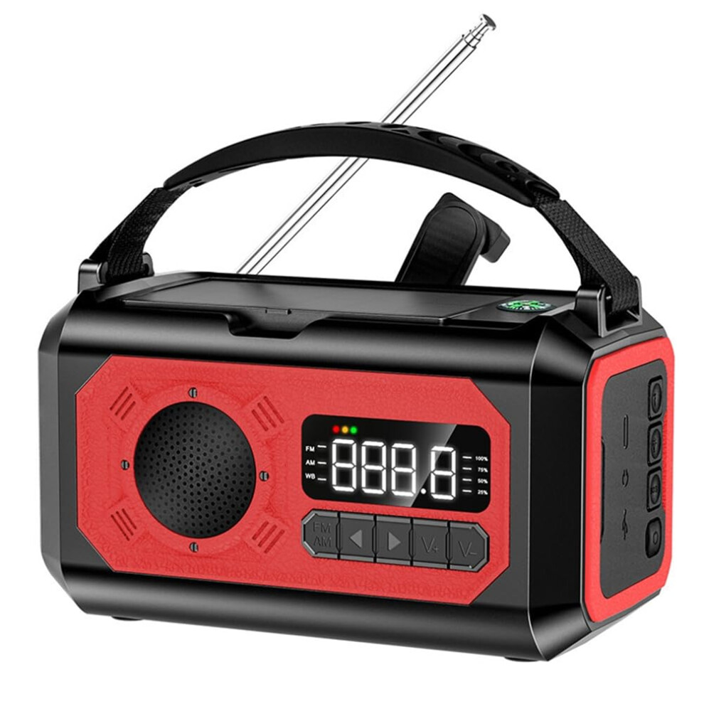 Am/Fm Weather Radio 12000Mah Portable Emergency Radio Solar Powered Hand Crank Flash Sos Alarm Reading Lamp Light/Dark 9323874157207