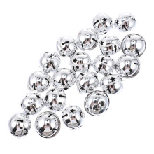 20Pcs Silver Mini Hanging Bells Iron Bell Pendants for Xmas Tree Decor