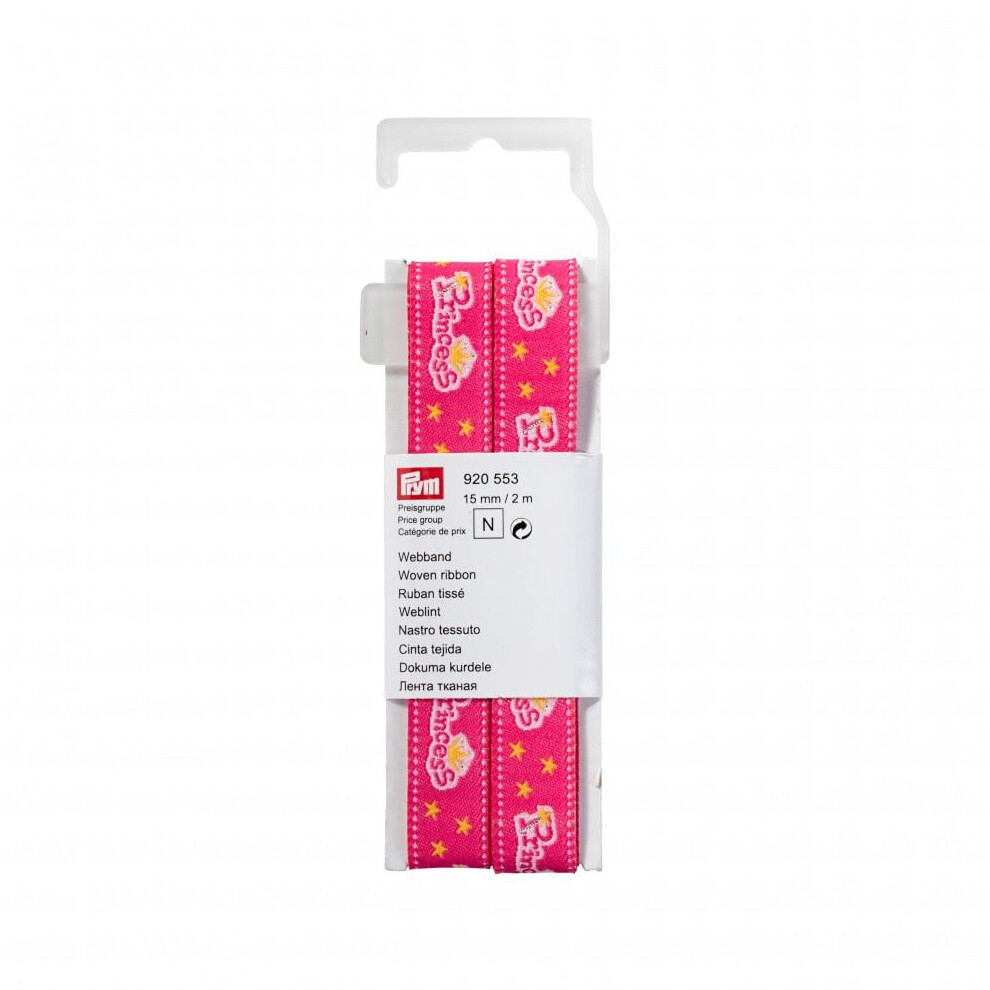 Prym 15Mm Princess Woven Ribbon 2M - Each