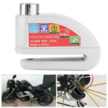 Waterproof Disc Brake Lock Kit 110dB Anti-Theft Security Alarm for Motorcycle Bicycle (Silver)