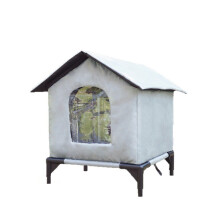 Insulated Ferals Cats House for Outdoor-S Gray with bracket