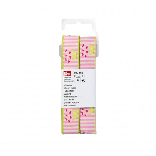 Prym 20mm Prym Cupcake Woven Ribbon 2m - each
