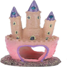 Decorațiune de acvariu cu castel de desene animate, castel de desene animate ușor de instalat, ornament de acvariu din rășină de calitate