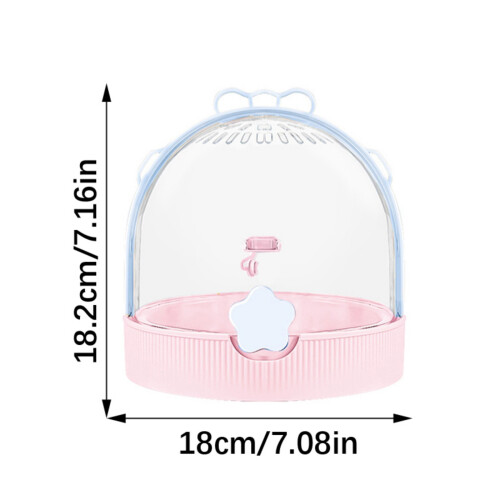 Ventilated Parrots Cage For Travel With Secure Locking-Yellow 2