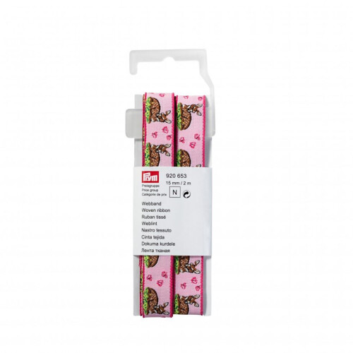 Prym 15mm Prym Deer Woven Ribbon 2m - each