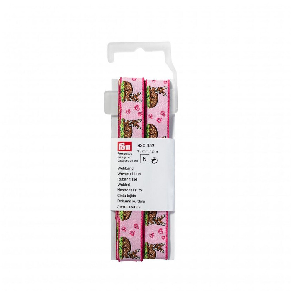 Prym 15Mm Deer Woven Ribbon 2M - Each