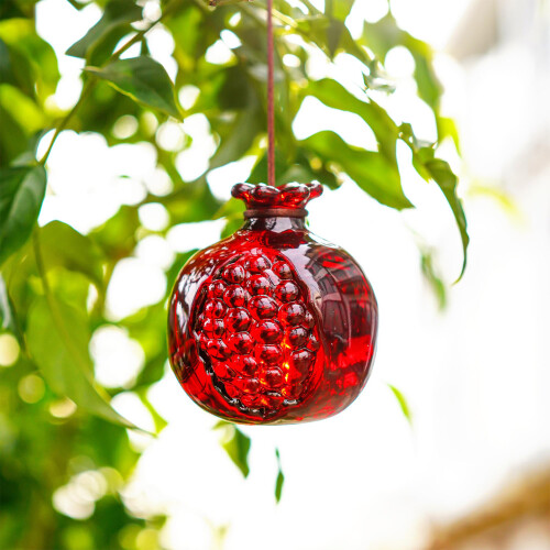 Decorative Paperweight Artificial Glass Fruit-Pomegranate 1