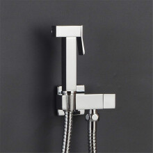 Brass Bidet Faucet With Shower System For Bathroom Square Design Toilet Sprayer And Washer Mixer Shower Included