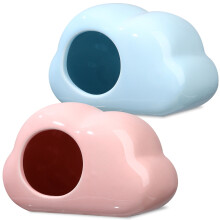 2Pcs Assorted Color Ceramic Hamster Hut Cooling Hideout for Small Pets
