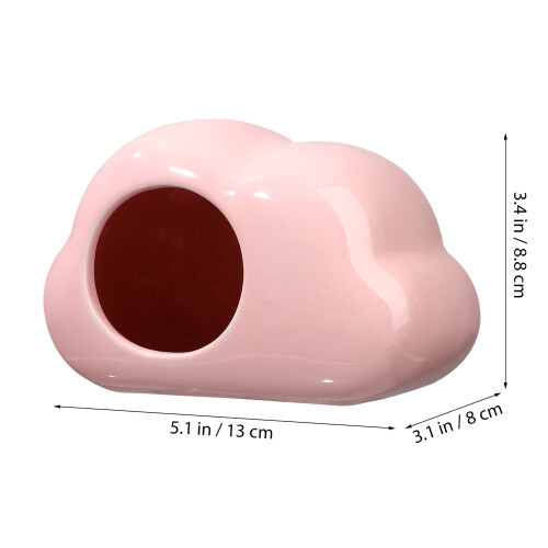 2Pcs Assorted Color Ceramic Hamster Hut Cooling Hideout for Small Pets 2