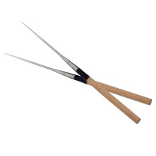 2Pcs Japanese Style Long Handle Sushi Chopsticks Stainless Steel
