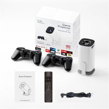 Projector With Game, 2 Wireless Controllers, Video Game Projector, Home Theater Gaming Projector